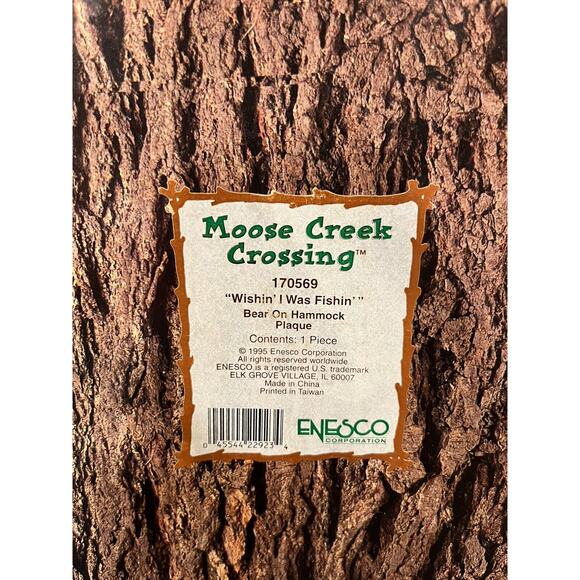 Enesco Moose Creek Crossing “Wishin’ I Was Fishin’” 1995 Bear Plaque #170569 - Picture 6 of 6